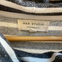Max Studio  Weekend Grey & White Strip Cowl Neck Oversized Cozy‎ Sweater Photo 1