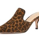 Veronica Beard NEW  Miriam Mules Suede Camel Animal Print Kitten Heel Shoes sz 6 Photo 0