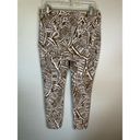 J. McLaughlin  Straight Leg Jean Size 10 Brown/White Geometric Print Mid Rise Photo 3