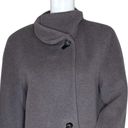 Hilary Radley  Coat Womens 4 Gray Alpaca Wool Pea Coat Neutral Minimalist Preppy Photo 4