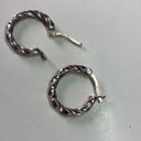 Twisted Vintage 925 Silver  Hoop Earrings Photo 8