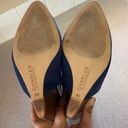 Charles by Charles David  Navy Blue Wedge Dark Academia Wedding Pointed Toe Heels Photo 7