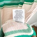 Tuckernuck  Womens Dress Maxi 3/4 Sleeves Knit Side Slits Striped Green Cream XS Photo 7