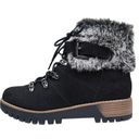 Universal Threads Universal Thread Womens 10 Black Faux Fur Lace Up Boots Photo 3