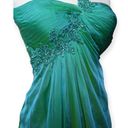 La Femme Formal Iridescent Green Prom Homecoming Gown Full Length Photo 2