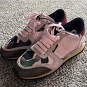 Valentino Garavani Valentino Gavarani Multicolor Camouflage Rockrunner Sneakers Sz 6.5 Photo 0