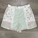 American Eagle  High Rise Floral Crinkle Patchwork Eyelet Shorts Size Medium Photo 1