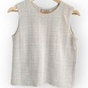 American Vintage Vintage 90s Coldwater Creek Cream Knit Linen Blend Tank Top S Photo 0