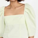 Vince NEW  Draped Square Neck Top in Honeydew Photo 0