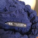 ZARA  Blue TEXTURED WEAVE TOP S NWOT Photo 3