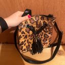 Bueno Animal print small crossbody purse with tassels Photo 2