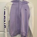 Under Armour Womens Rival Fleece Colourblock Hoodie Purple Life Style Sports Photo 0