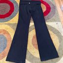 American Eagle America Eagle Y2K Style Black Fold Over Waistband Bootcut Yoga Pants Cotton S Photo 0