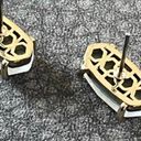 Swarovski 18K Geometric Stud Earrings Gold Photo 2