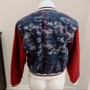 Free People  Bomber Jacket, Chambray Navy Electric Cotton Linen Denim Size S NWT Photo 5