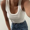 Universal Threads White Ribbed Tank Top Photo 2