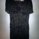 Oleg Cassini Vintage  black tie beaded cocktail dress size 8 Photo 0