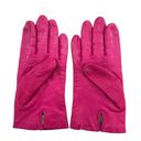 Fownes Womens Size 7 Gloves Real Genuine Leather Silk Lined Pink Vintage Photo 2