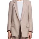 ALLSAINTS  Aleida Notch Lapel Open Front Long Sleeve Blazer Jacket Rose Pink 8 Photo 0