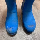 Hunter  Ran Boots Tall Blue Size 7 Farm Muck Photo 2