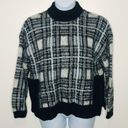 Nine West  Boxy Plaid Mock Neck Acrylic Sweater size XL Photo 0