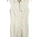 The Row Ivory Partial Hidden Gold Zipper Sleeveless Sheath Dress Women’s Small Photo 0