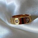 NEW Classic 18K Gold Plated Cubic Zirconia Ring Photo 2