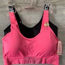 Juicy Couture NWT  Logo 2 Piece Hot Pink & Black Sports Bra Set Photo 0