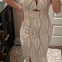 GUESS Ivory & Nude Midi Dress Photo 0