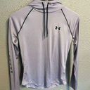 Under Armour Women's  Loose Heatgear Hoodie Size XS Purple Black Logo Round Hem Photo 0