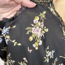 Petra Fashions Vintage  Teddy Bodysuit Lingerie Size Large Sheer Black Floral USA Photo 3