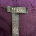 Ralph Lauren Lauren  Purple Velvet Long Sleeve Zip Front Hoodie Size Large Photo 11