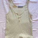 Brandy Melville Yellow Stripped Tank Top Photo 0