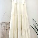 Jason Wu  maxi dress ivory White Babydoll Tiered lacy hem Tie Shoulders sundress Photo 1