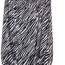 Bebe  zebra animal print silk bubble skirt women's medium black knee length y2k Photo 4