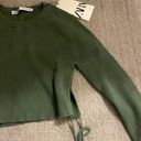 ZARA Green Crop Top Sweater  Photo 0