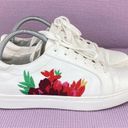 Krass&co G.H. Bass & . Siri Floral Embroidered Lace Up Sneaker White 9 Photo 2