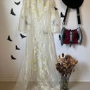 Vintage beautiful elegant sheer boho long duster Gold Size XS Photo 9