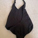 American Apparel Classic Black  Halter Low Cut Bodysuit Photo 5