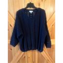 Umgee  Super Soft Plush Chenille Womens S Navy Sweater Top Oversized Fit (2500) Photo 6