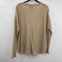 Out From Under  Urban Outfitters Top Tan Waffle Knit Button Detail Womens Small Photo 3