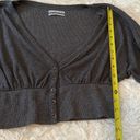 Urban Outfitters Gray Cropped Cardigan with front buttons SZ M Photo 6