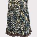 Cache Midi Dress Size Small Lace Trim Cheetah Print Y2K Adjustable Black Brown Photo 2