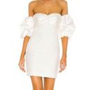 Cinq à Sept  Teo Puff Off Shoulder Mini White Dress Photo 0