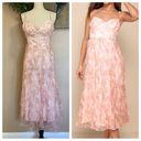 Lulus NWOT  Finest Endeavor Blush Pink Floral Pleated Bustier Midi Dress Photo 1