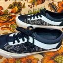 Vans Bender Bold Skate Shoes Cheetah Suede Stud Black Denim Womans 8.5 Men 7 Photo 0