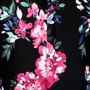 EXPRESS  Shirt Women’s XSmall Black Pink Floral Popover Office Work Career Casual Photo 5