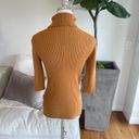 DKNY Ribbed Cut Out Turtleneck Top in Brown - FREE SHIP Photo 5