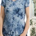 Absolutely Famous Green Tie Dye Women's Short Sleeve V-Neck T-shirt Size Medium Photo 0