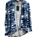 Gibson ‎ camouflage cardigan jacket lightweight knit blue hoes petite xxs Photo 0